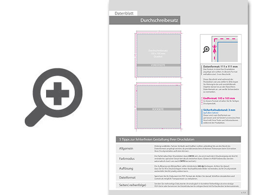 Product Bild durchschreibes__tze_quadrat_10_5_cm_x_10_5_cm__5-fach__4_1-farbig